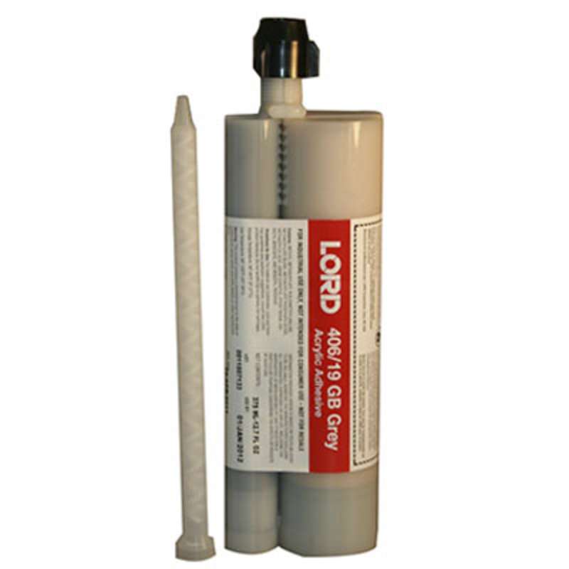 Lord® 406 Acrylic Adhesive With 0.010 in Glass Beads, 375 mL, Red